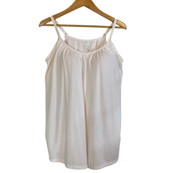 32 Degrees Women Wire Free Built-in Bra Stretch Relaxed Fit Camisole SZ XL White - Picture 2 of 8